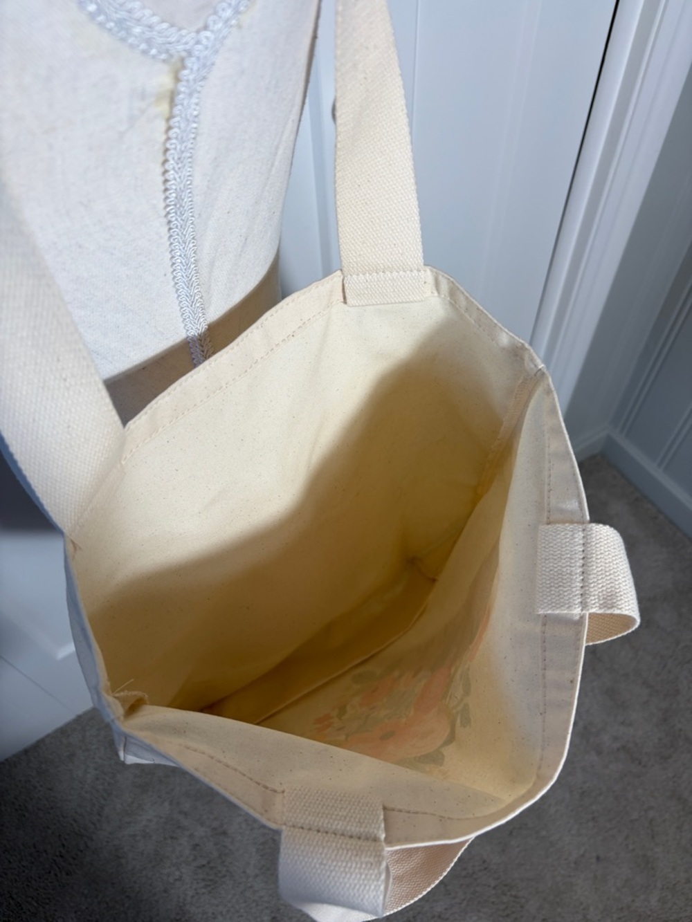 Rifle Paper Co. Canvas Floral Heart Tote Bag - Cream - Picture 4 of 4
